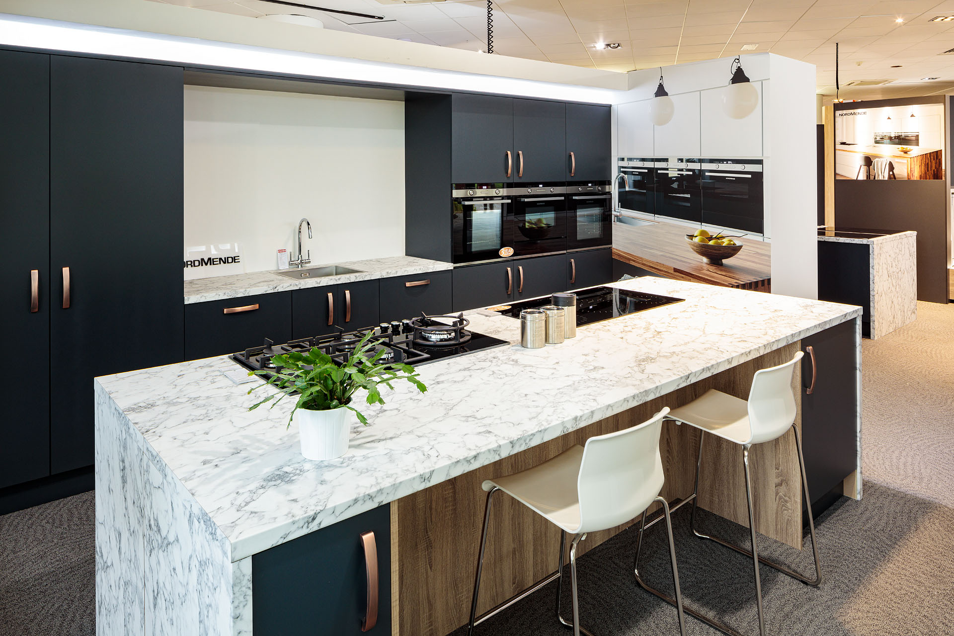 Lifestyle vignette featuring built‑in appliances